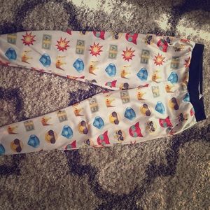 Emoji Sweatpants and Glam Bra